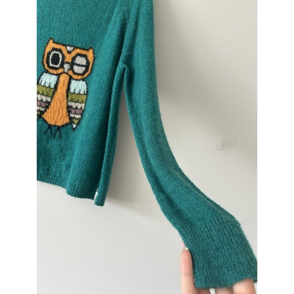 Woolrich Mohair Blend Winking Owl Round Neck Pullover Sweater Size Large - Picture 4 of 11